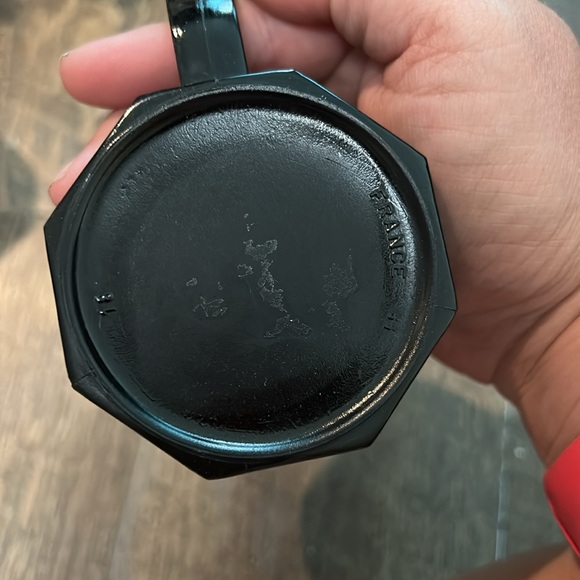 Arcoroc France Octime Black Octagonal Glass Dinnerware - Mugs 4 Set - Picture 5 of 7